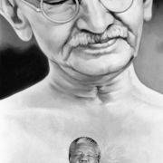 Mahatma Gandhi bodde i Sør-Afrika 1893–1914. Ikkevoldsfilosofien inspirerte ANC.
